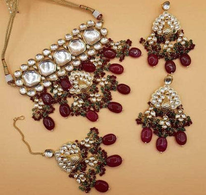 Ishhaara Peacock Pendant Choker Set