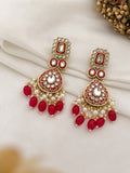 Ishhaara Maroon Pearl Kundan Choker Necklace Set