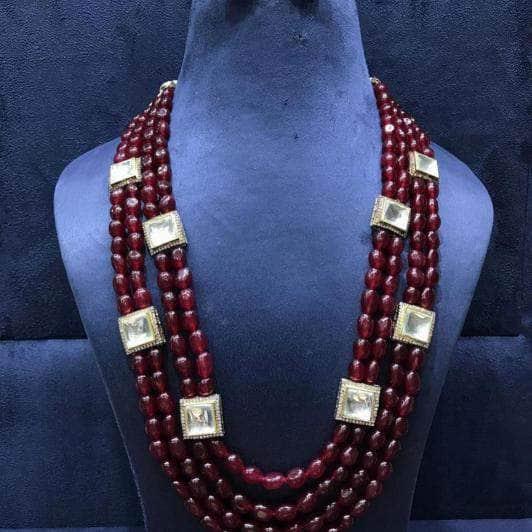 Ishhaara Polki Square Motif Necklace