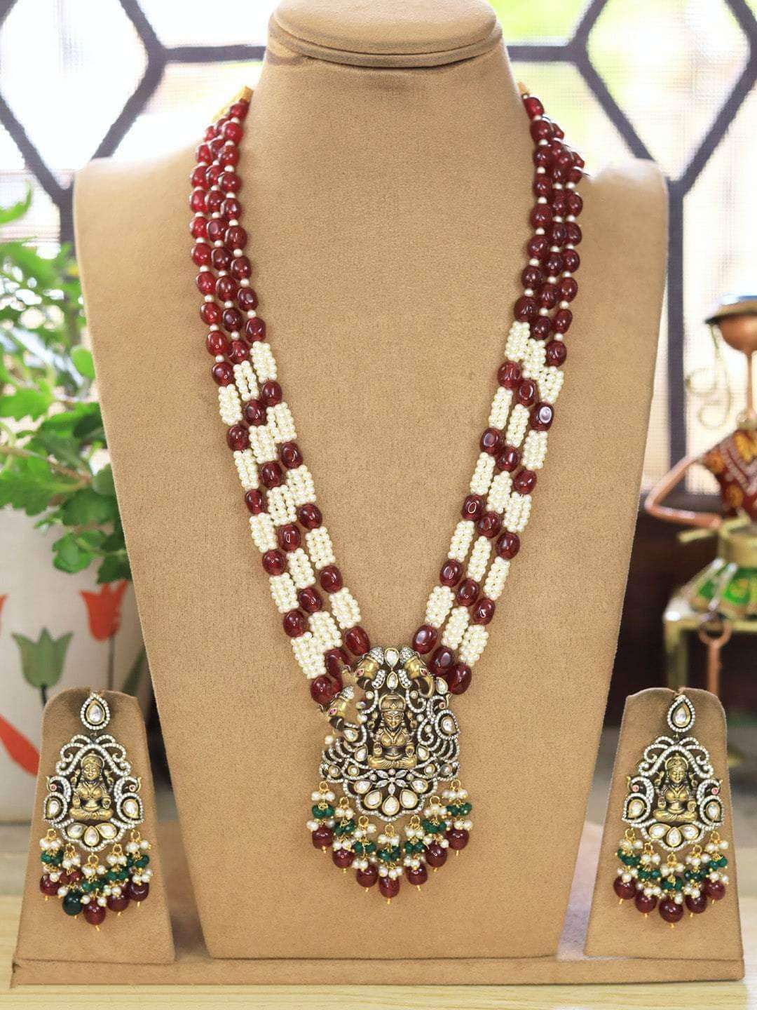 Ishhaara Royal Long Necklace With Earrings