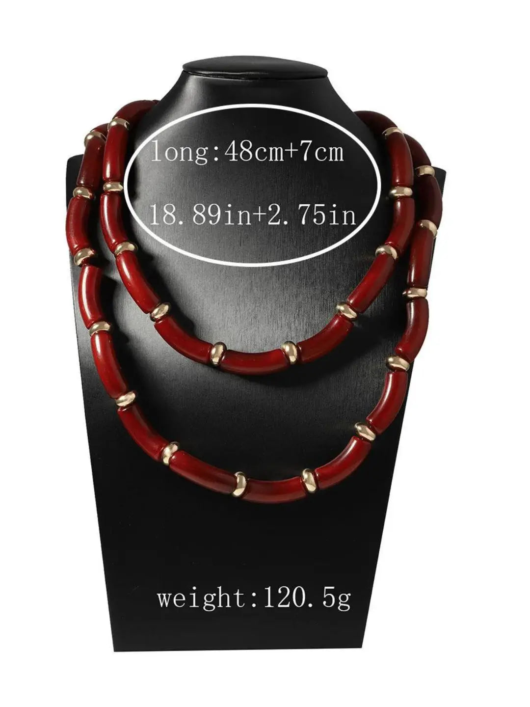 Ishhaara Marron Beads Necklace Bracelet Set