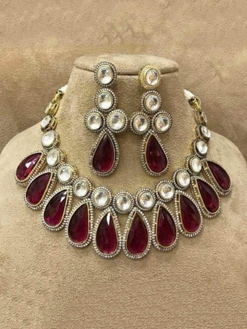 Ishhaara Drop Hanging Polki Kundan Necklace