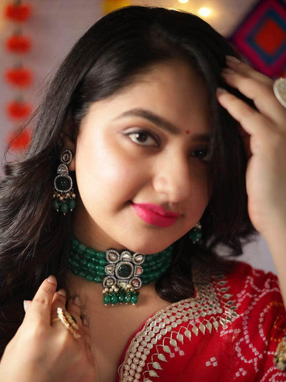 Ishhaara Masoom Minawala In Square Pendant Beads Necklace
