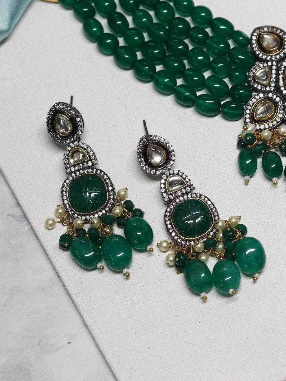 Ishhaara Masoom Minawala In Square Pendant Beads Necklace