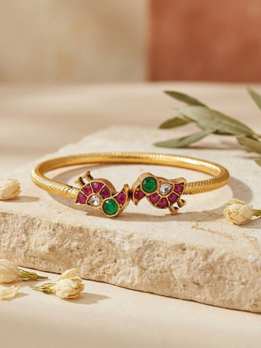 Ishhaara Matte Peacock Bracelet Kada