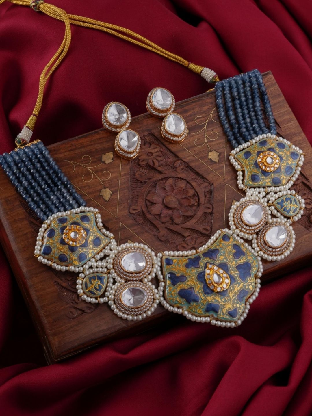 Ishhaara Meenakari And Moissanite Set