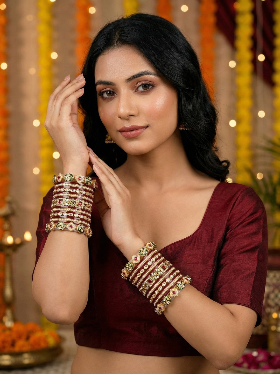 Ishhaara Meenakari Bangle Set — handcrafted Indian jewellery