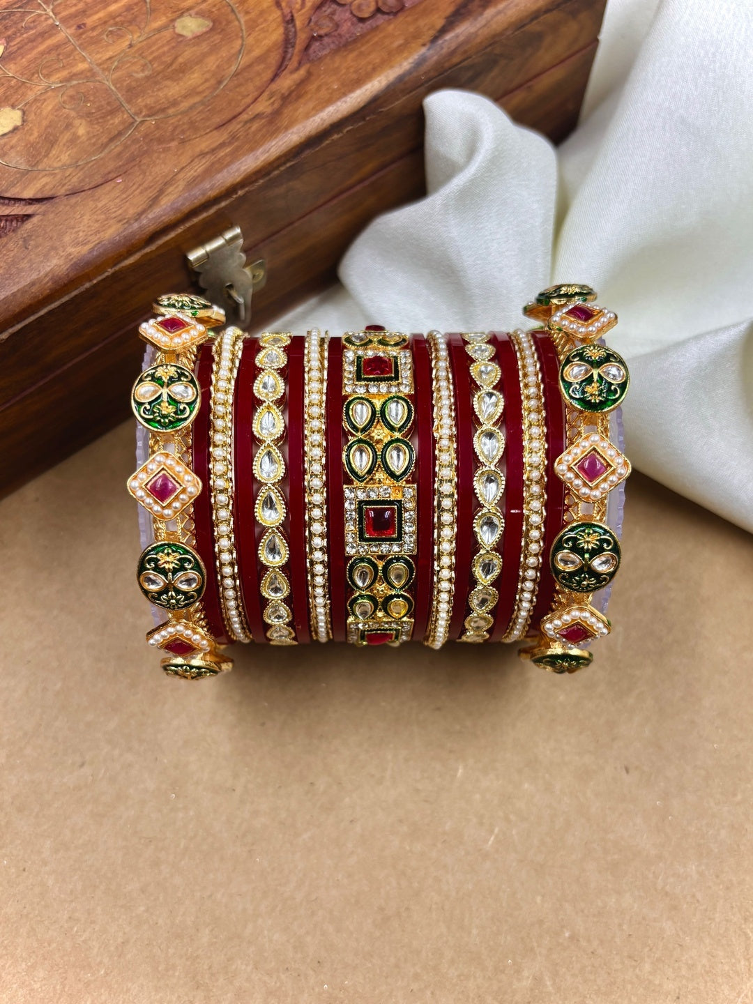 Ishhaara Meenakari Bangle Set — handcrafted Indian jewellery - view 4