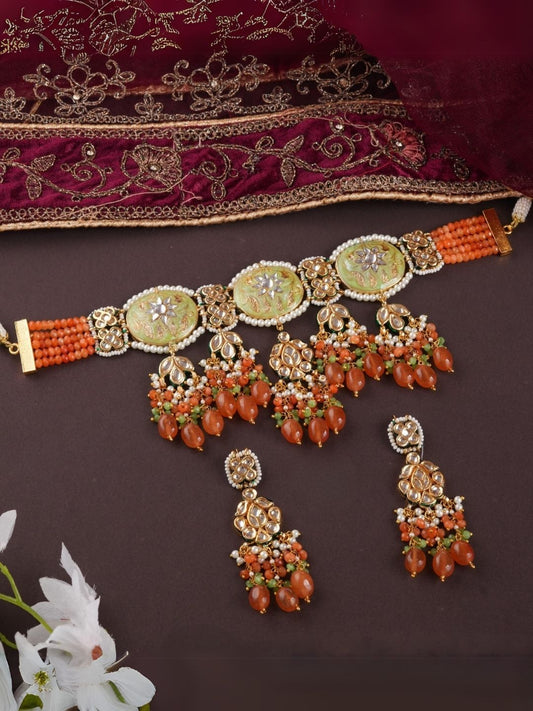 Ishhaara Meenakari Beaded Choker