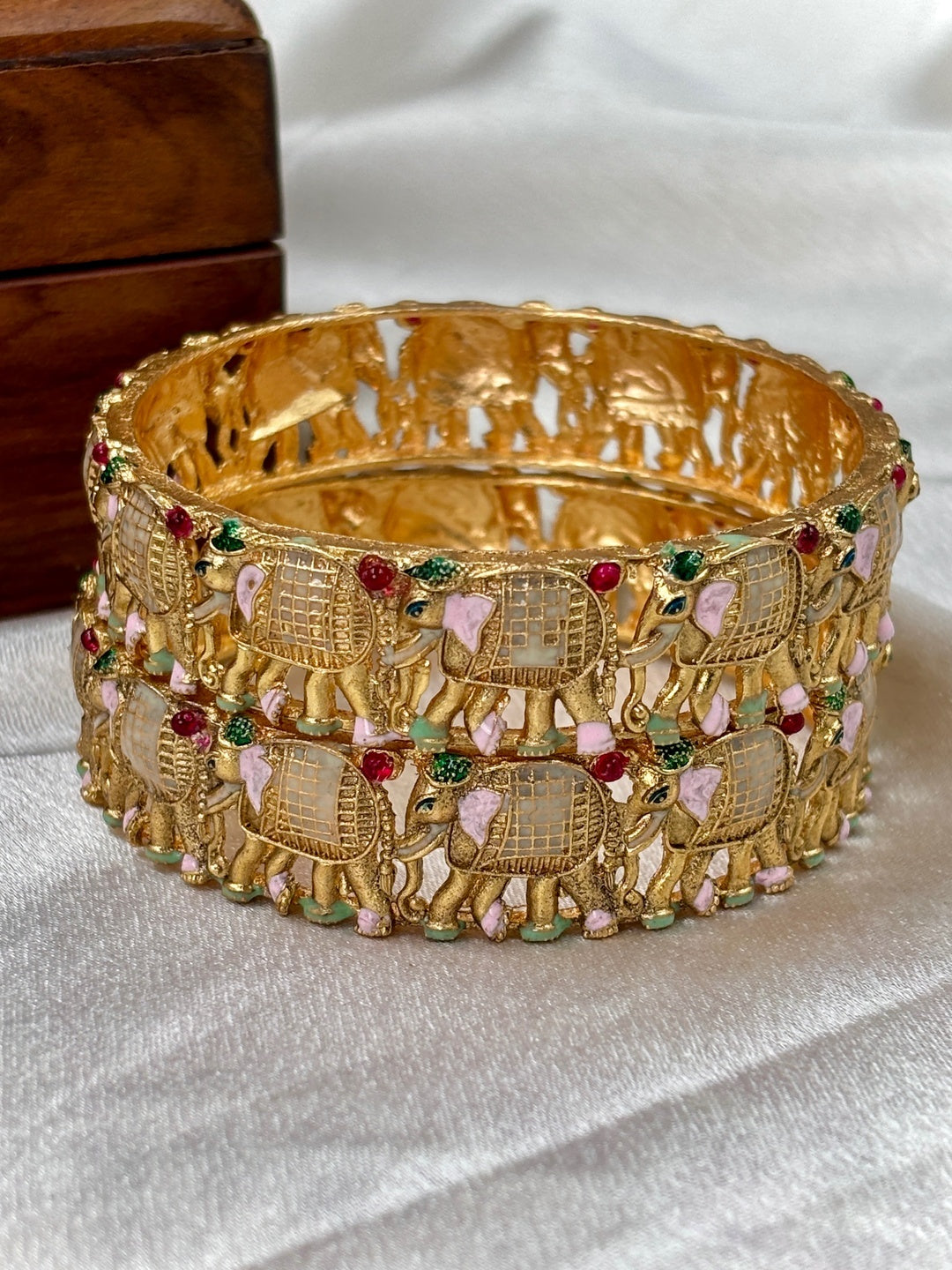 Ishhaara Meenakari Kundan Bangle — handcrafted Indian jewellery - view 2