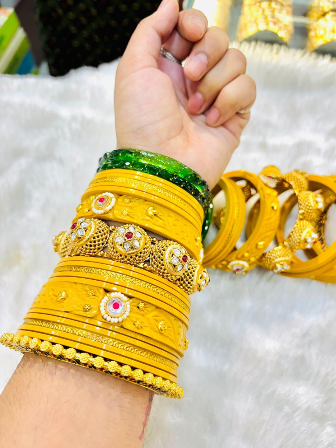 Ishhaara Meenakari Kundan Bangles — handcrafted Indian jewellery - view 2