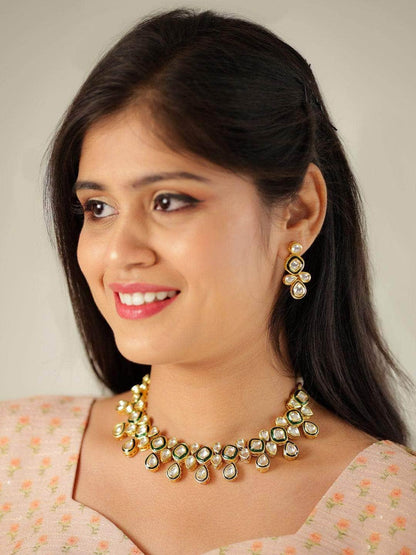 Ishhaara Meenakari Necklace Set Dark Blue