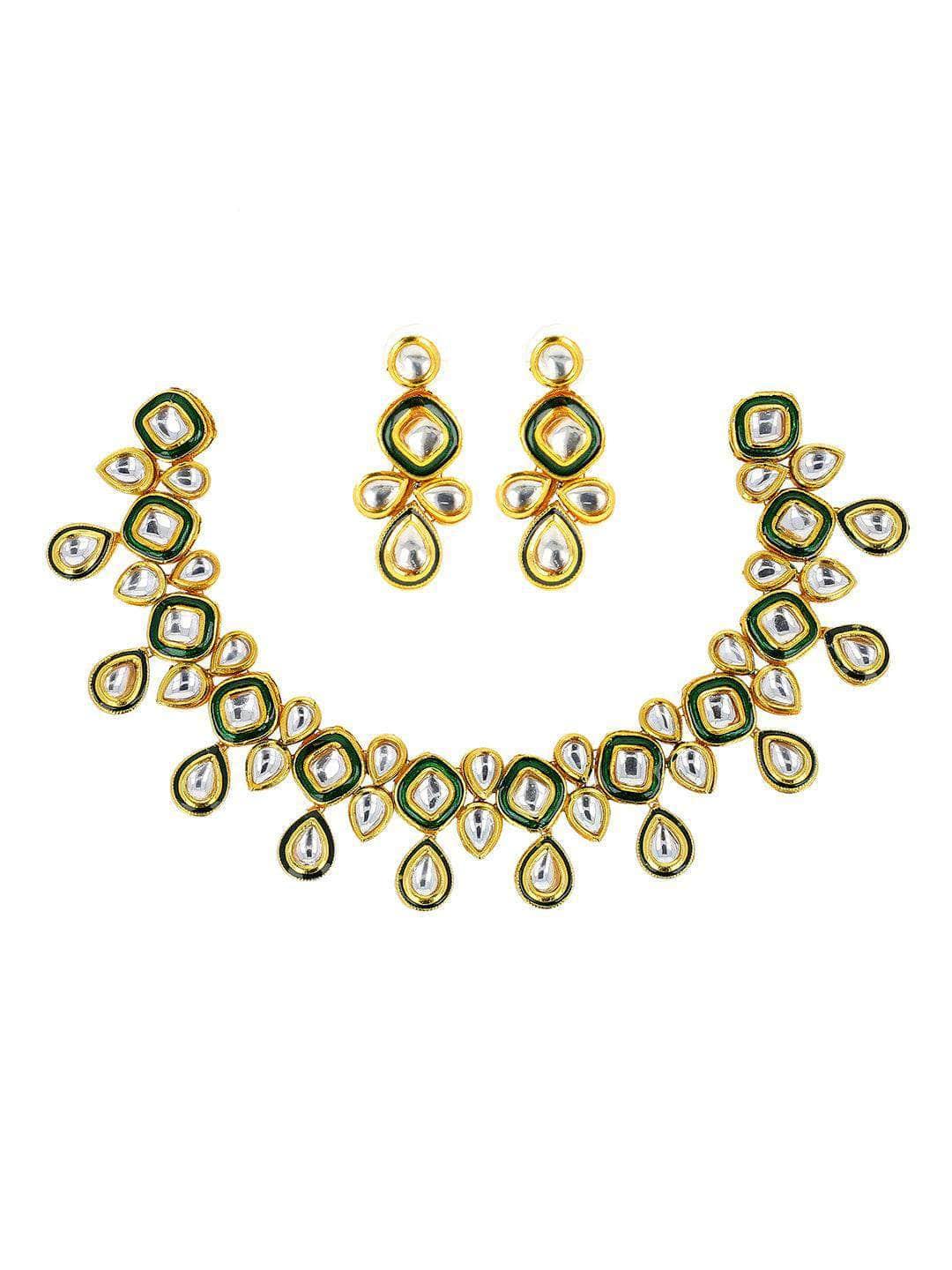 Ishhaara Meenakari Necklace Set Dark Blue
