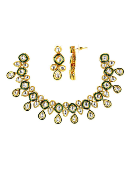 Ishhaara Meenakari Necklace Set Dark Blue