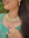 Ishhaara Meenakari Necklace Set - Light Blue