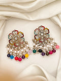 Ishhaara Meenakari Pearls Drop Earring