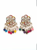 Ishhaara Meenakari Pearls Drop Earring