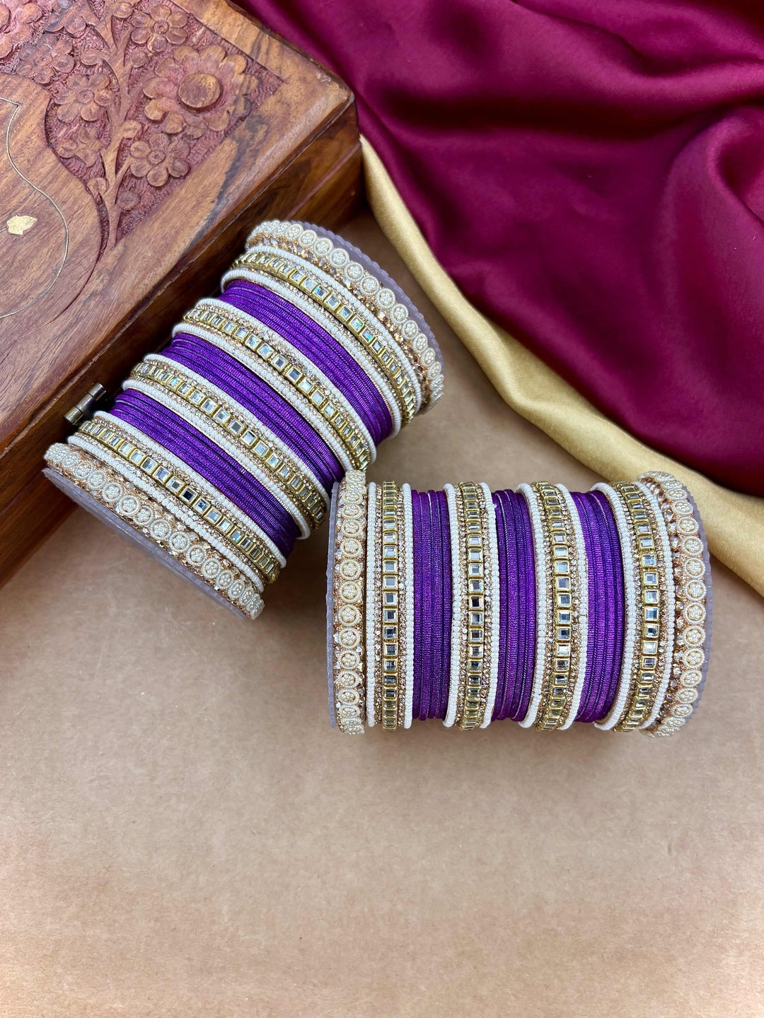 Ishhaara Meenakari Silk Thread Bangle Set — handcrafted Indian jewellery