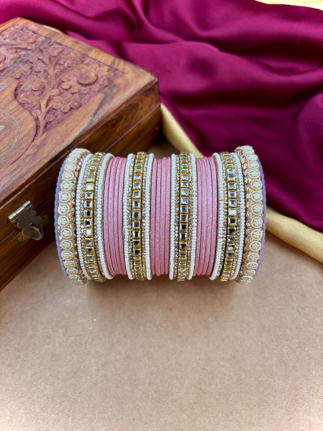 Ishhaara Meenakari Silk Thread Bangle Set — handcrafted Indian jewellery - view 16