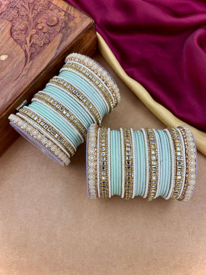 Ishhaara Meenakari Silk Thread Bangle Set — handcrafted Indian jewellery - view 17