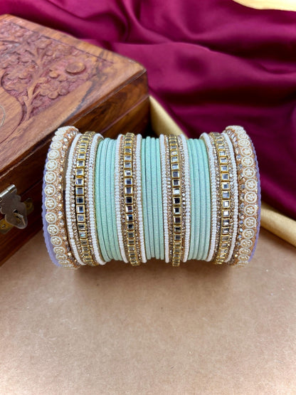 Ishhaara Meenakari Silk Thread Bangle Set — handcrafted Indian jewellery - view 19