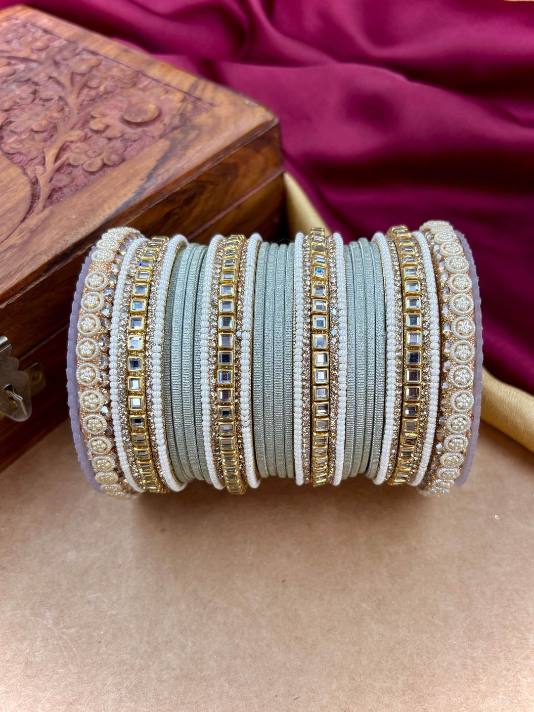 Ishhaara Meenakari Silk Thread Bangle Set — handcrafted Indian jewellery - view 24