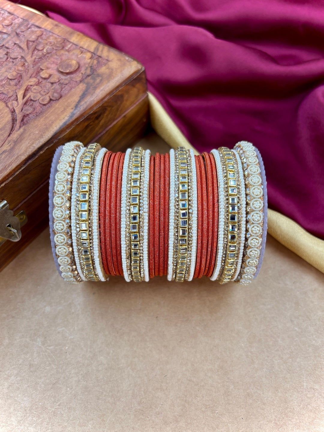 Ishhaara Meenakari Silk Thread Bangle Set — handcrafted Indian jewellery - view 6