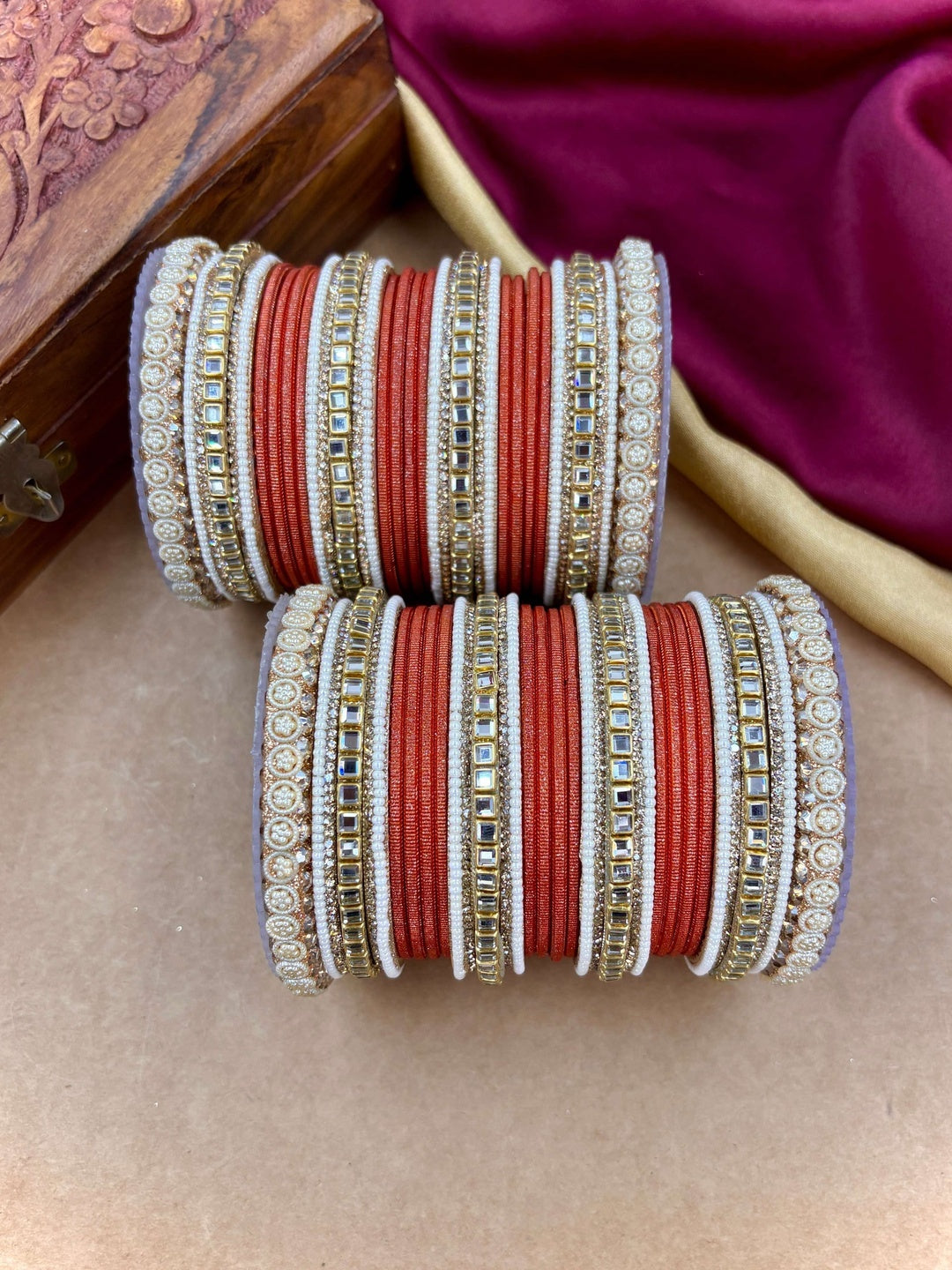 Ishhaara Meenakari Silk Thread Bangle Set — handcrafted Indian jewellery - view 7