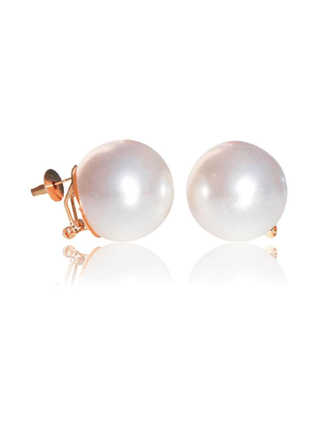 Ishhaara Megha Bahuguna In Big Pearl Statement Studs White