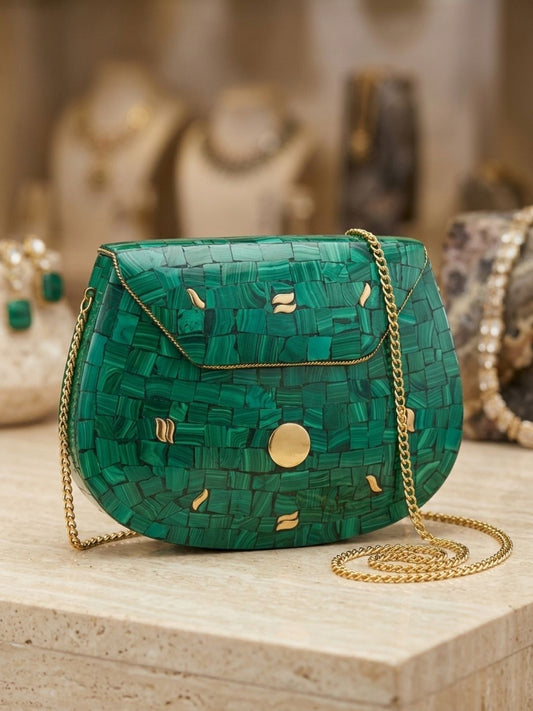 Ishhaara Metal Mosaic Clutch Purse