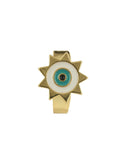 Ishhaara Minimal Evil Eye Ring-Ivory