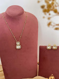 Ishhaara Minimalist Gold Polish Necklace Pendant Necklace