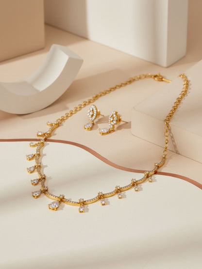 Ishhaara Minimalist Uncut Polki Necklace