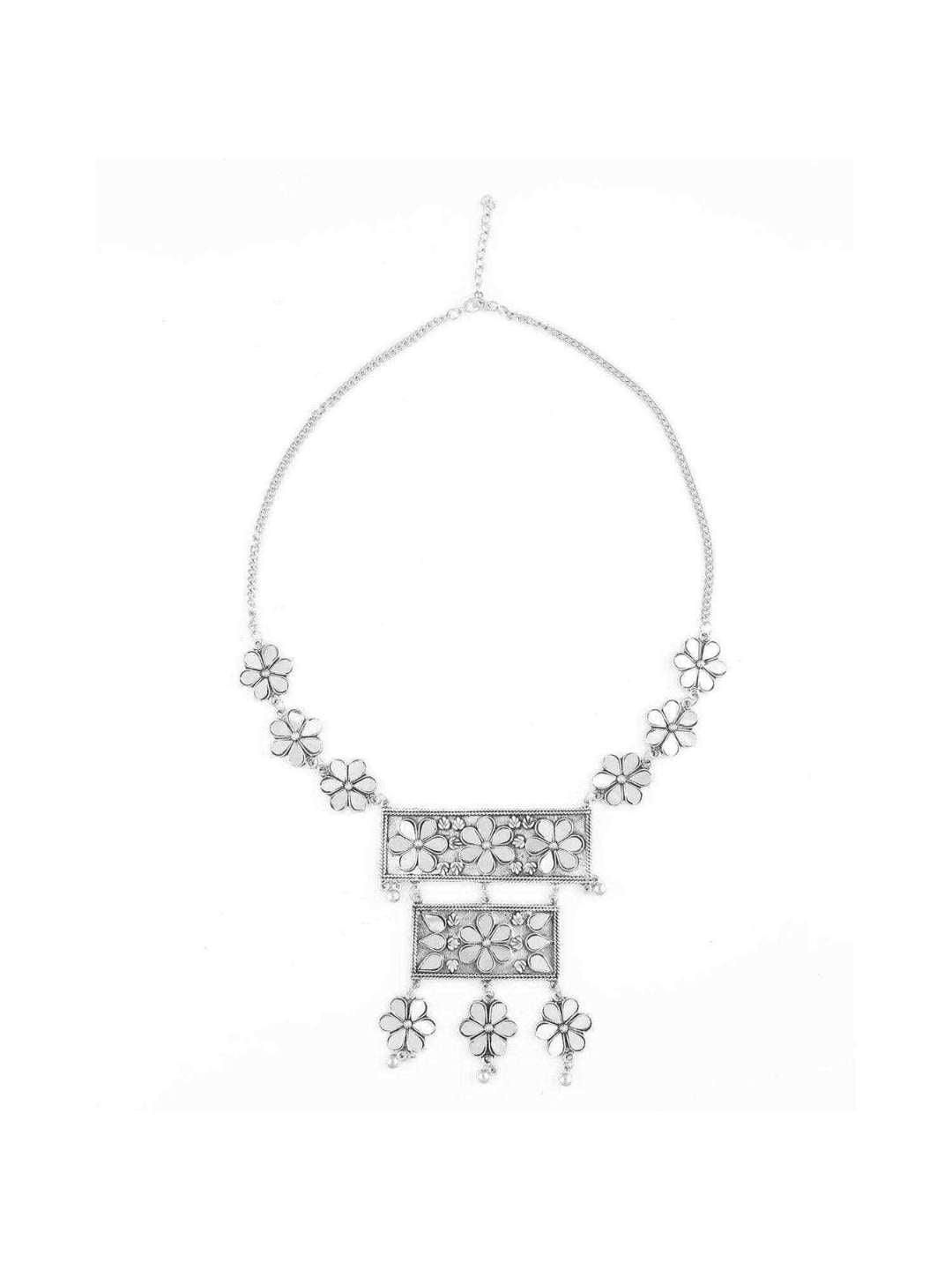 Ishhaara Mirror Rectangular Layered Necklace