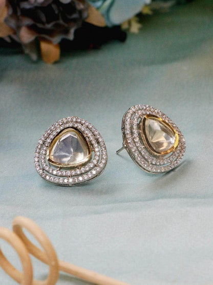 Ishhaara Moissanite Ad Stud Silver