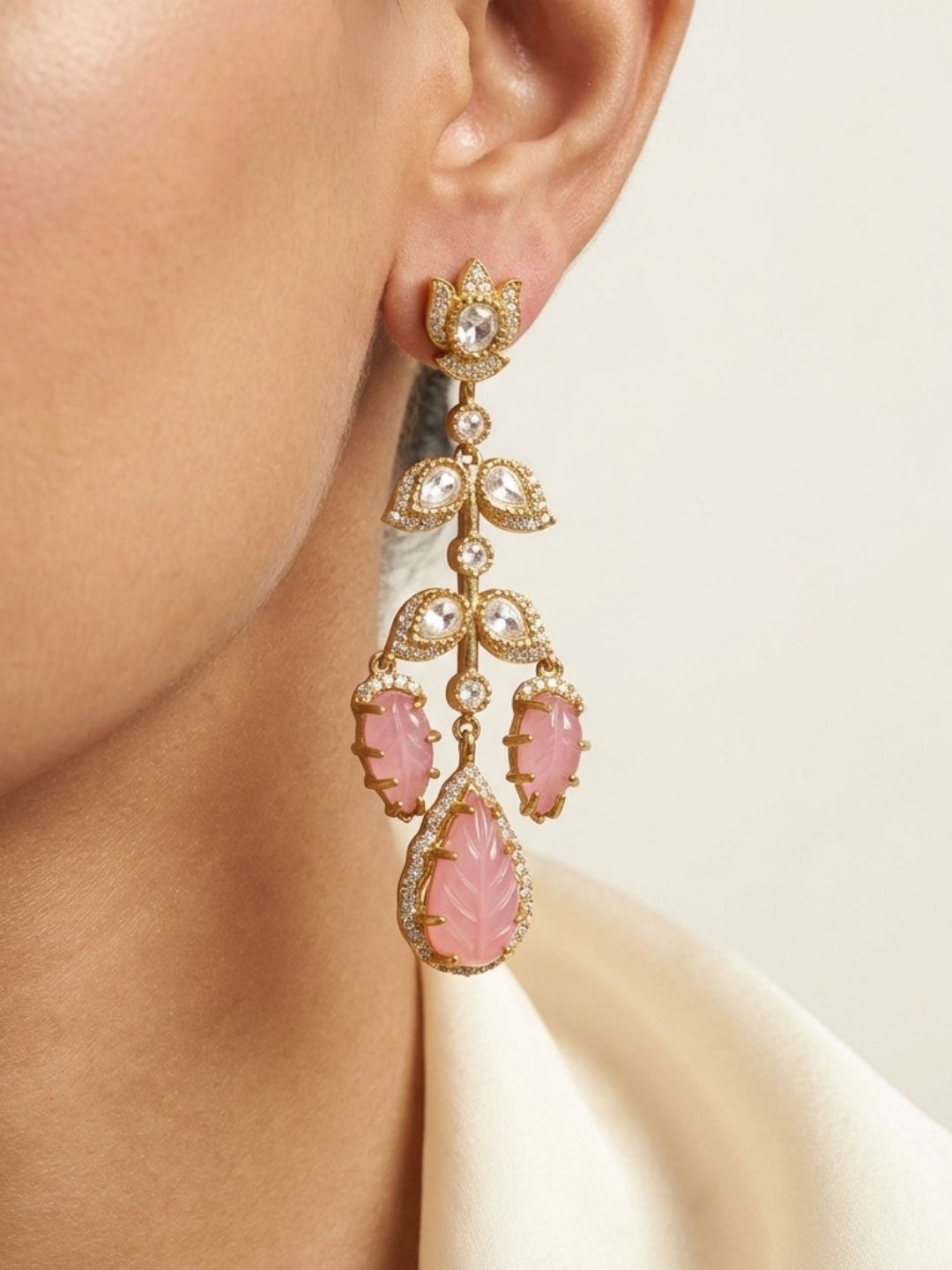 Ishhaara Moissanite Doublett Danglers