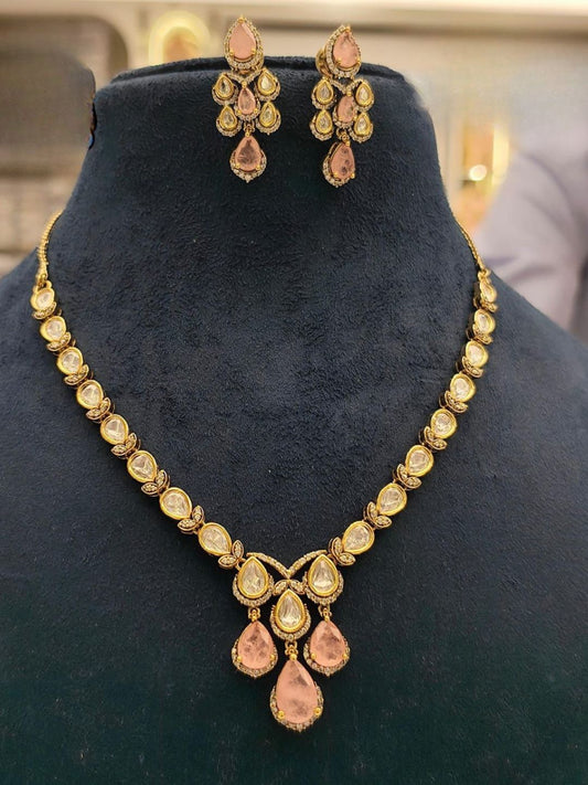 Ishhaara Moissanite Drop Necklace