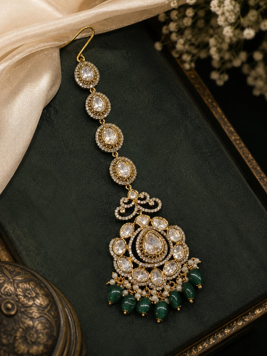 Ishhaara Moissanite Kundan Elegant Tikka
