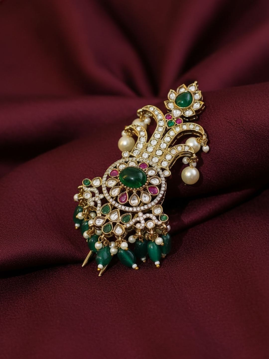 Ishhaara Moissanite Kundan Royal Kalangi