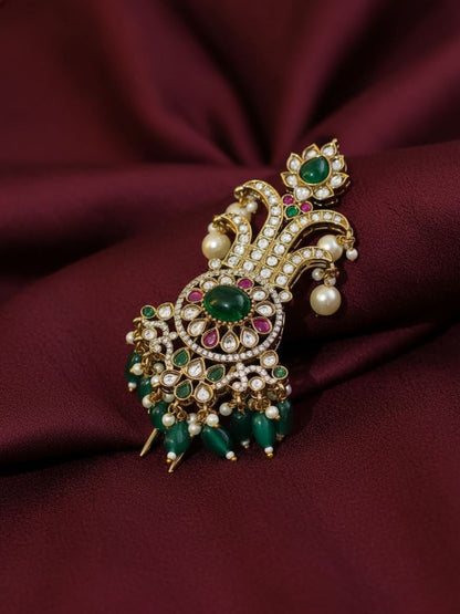 Ishhaara Moissanite Kundan Royal Kalangi