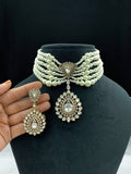 Ishhaara Moissanite Polki Choker Necklace Set