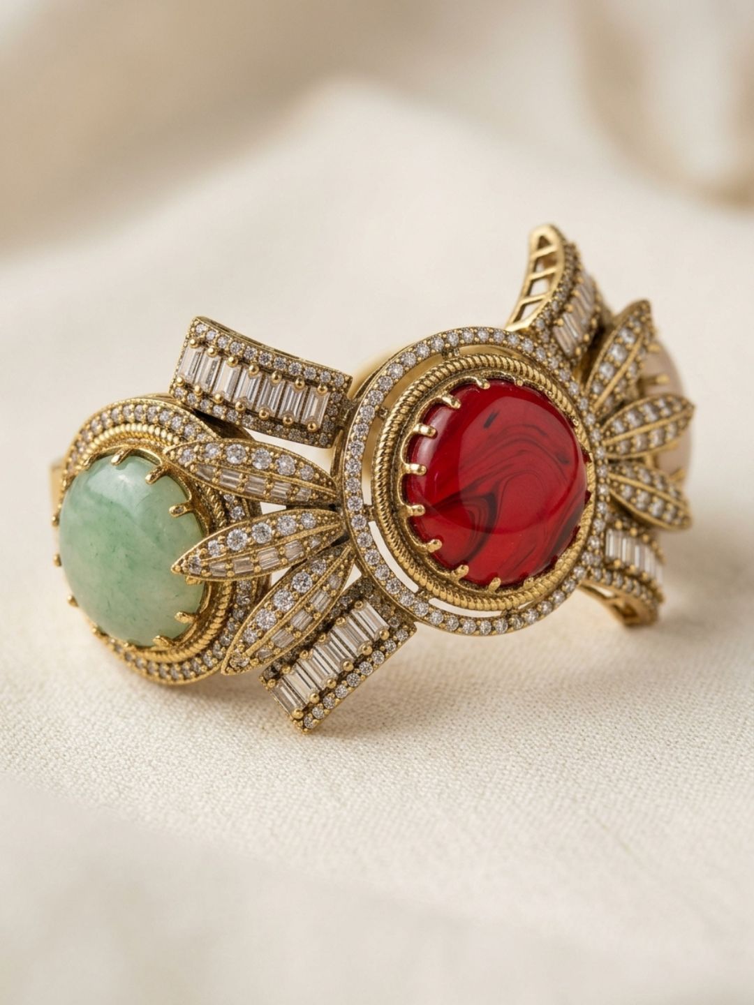 Ishhaara Moissanite Polki Designer Bracelet