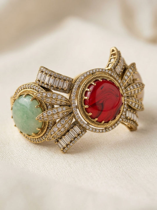 Ishhaara Moissanite Polki Designer Bracelet