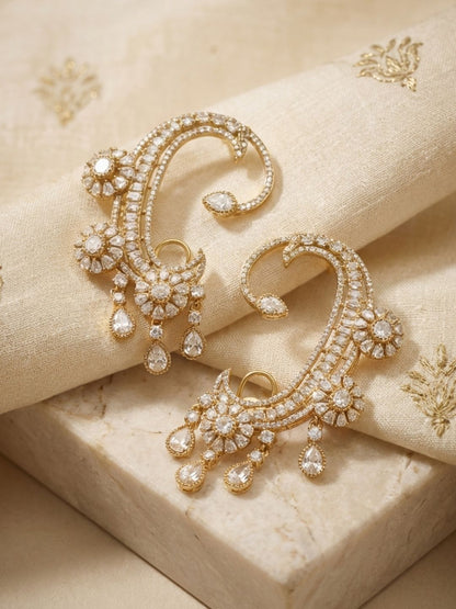 Ishhaara Moissanite Polki Earcuff