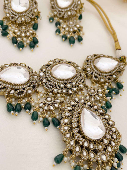 Ishhaara Moissanite Polki Heavy Bridal Choker