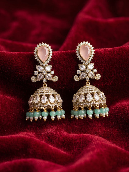 Ishhaara Moissanite Polki Jhumki