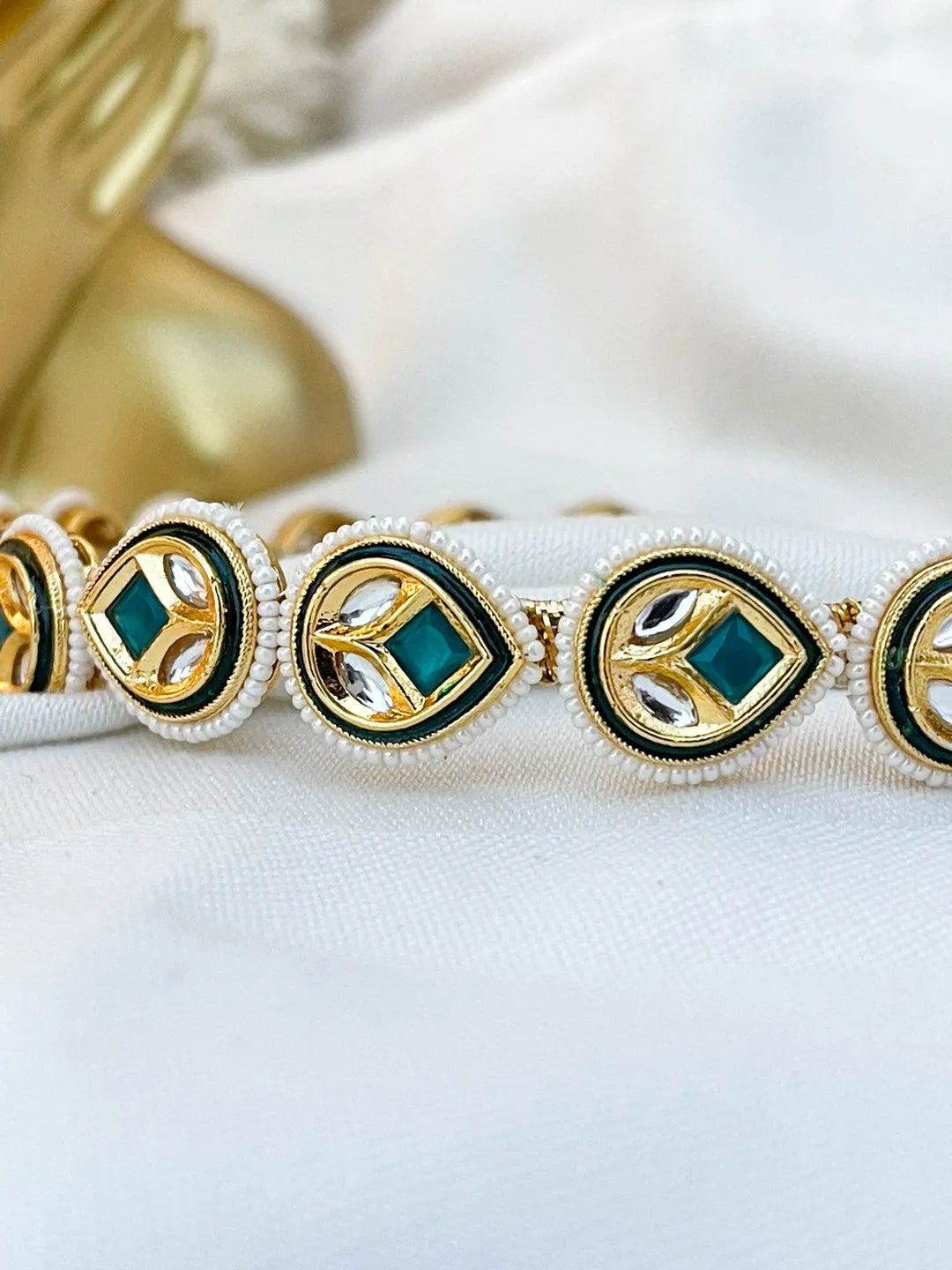 Ishhaara Moissanite Polki Kundan Hairband