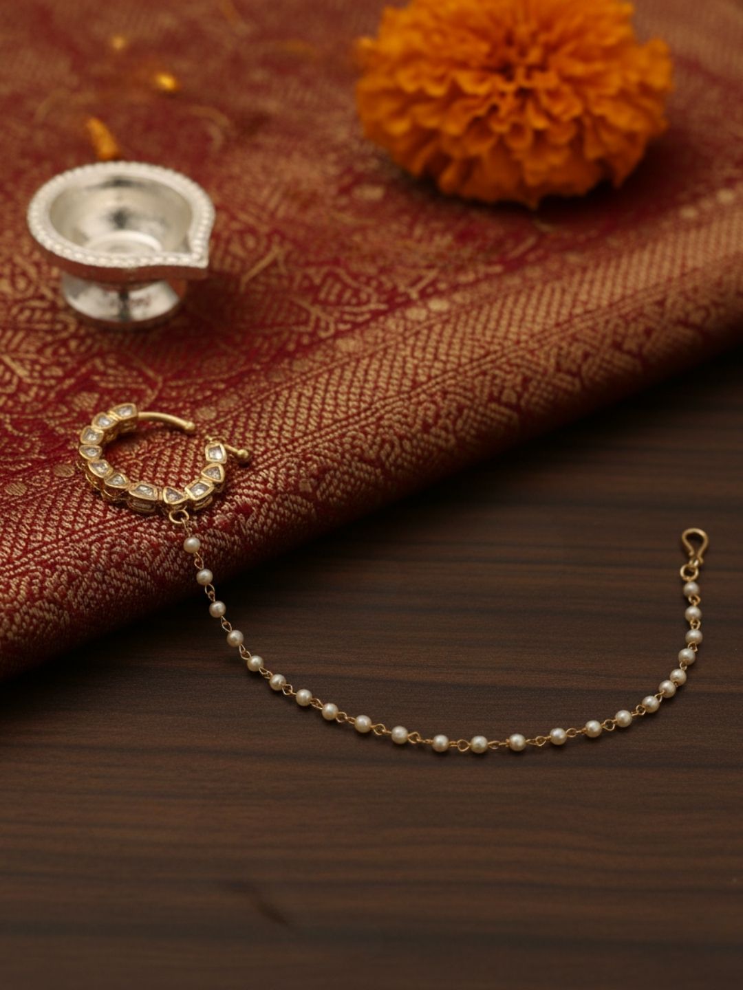 Ishhaara Moissanite Polki Nosering