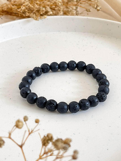 Ishhaara Black Lava Bracelet
