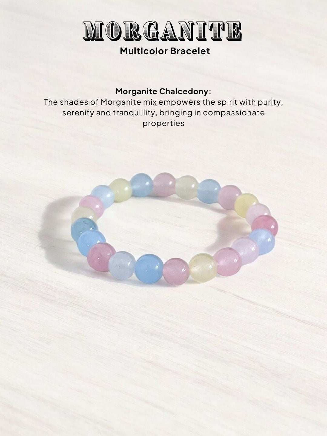 Ishhaara Morganite Chalcedony Bracelet